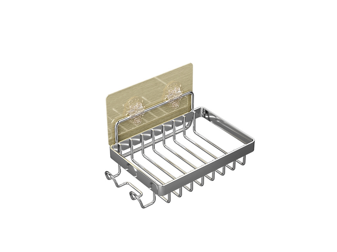 Jabonera - Material: Acero Inoxidable - Estante De Almacenamiento - No Requiere Perforación - Jabonera De Pared - Plateada