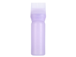 Botella De Tinte Para Cabello Con Cepillo 160ml Aplicador De Color Aceite Champú Herramienta Púrpura