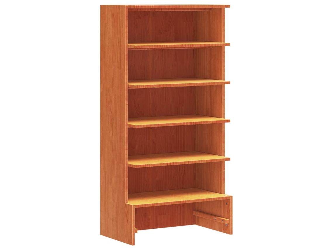 Maison Exclusive - Mueble Zapatero Madera Maciza De Pino Marrón Cera 52x30x104 Cm