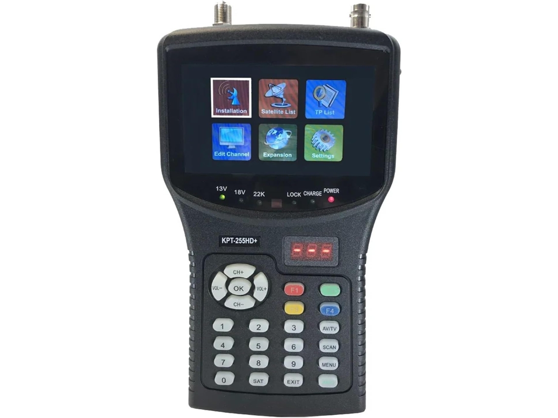 Cámara De Videovigilancia Kpt-255hd + Plus Con Detector De Satélite Dvb-s2 H.265