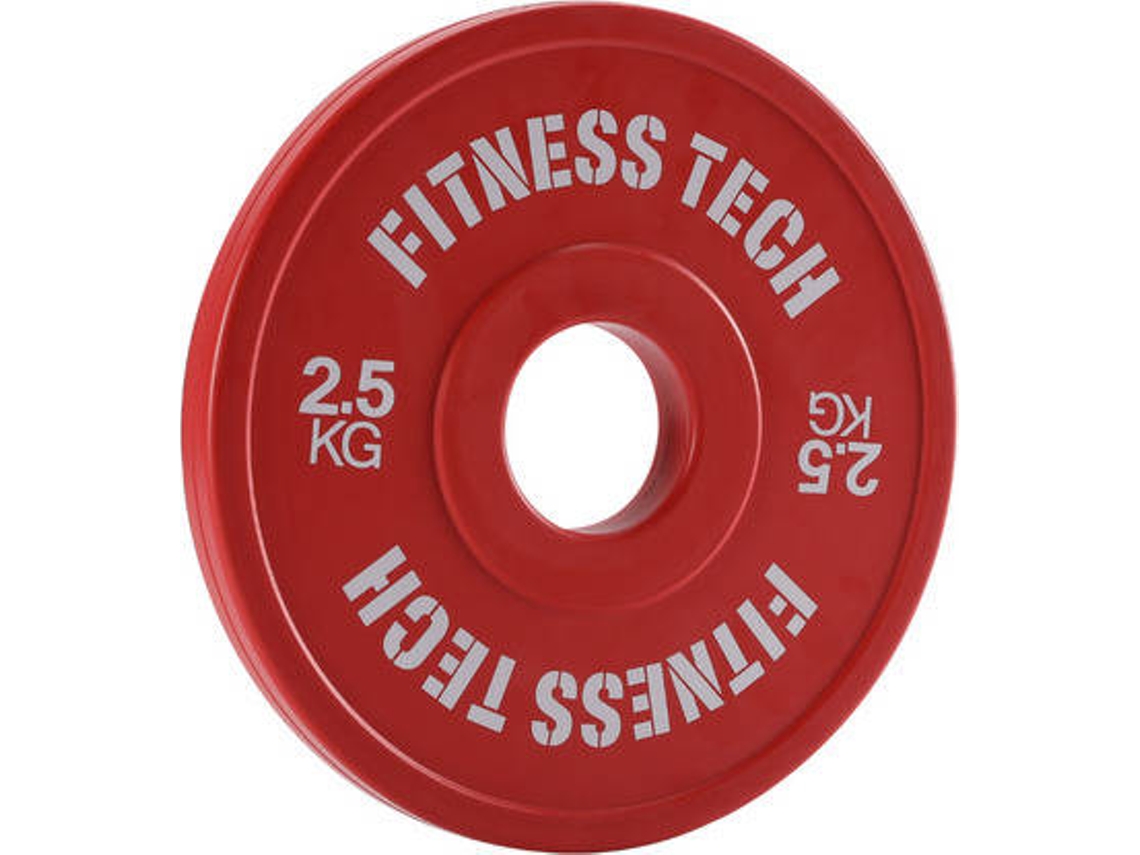 Disco de Musculación FITNESS TECH Plate Fraccionário Rojo (2,5 kg)