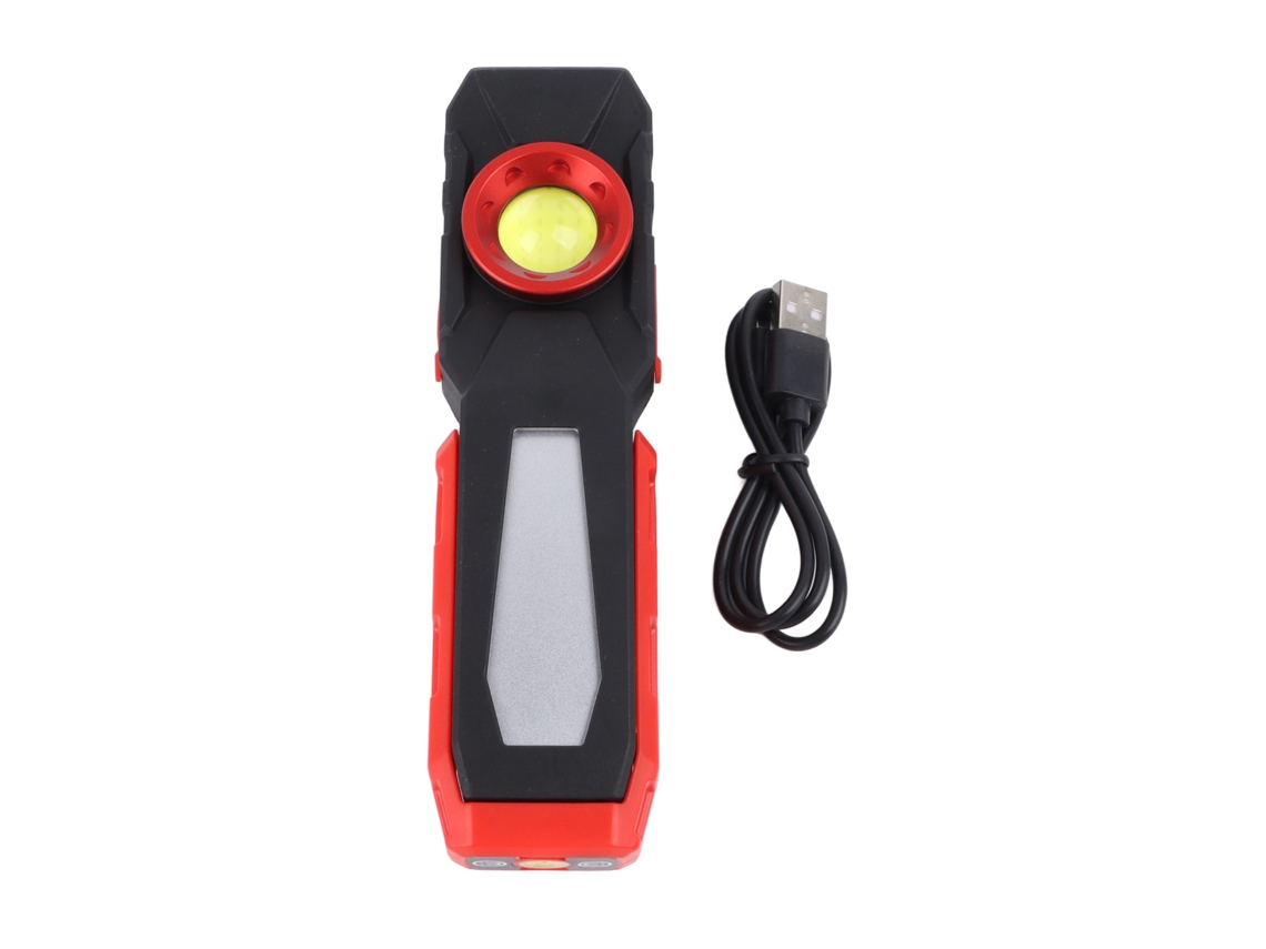 Lámpara De Trabajo Led Recargable Con Imanes Y Ganchos Plegables Flexibles De 2000 Mah Para Reparaciones Mecánicas.