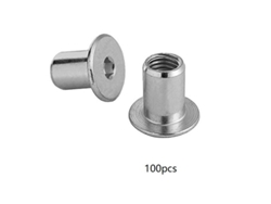 Porca De Soquete Com Cabeça Plana Hexagonal M6 X 15 X 10 Mm 100 Peças Aço Galvanizado Jol
