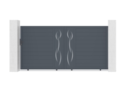 Puerta corredera de aluminio life 3,5m H.180cm