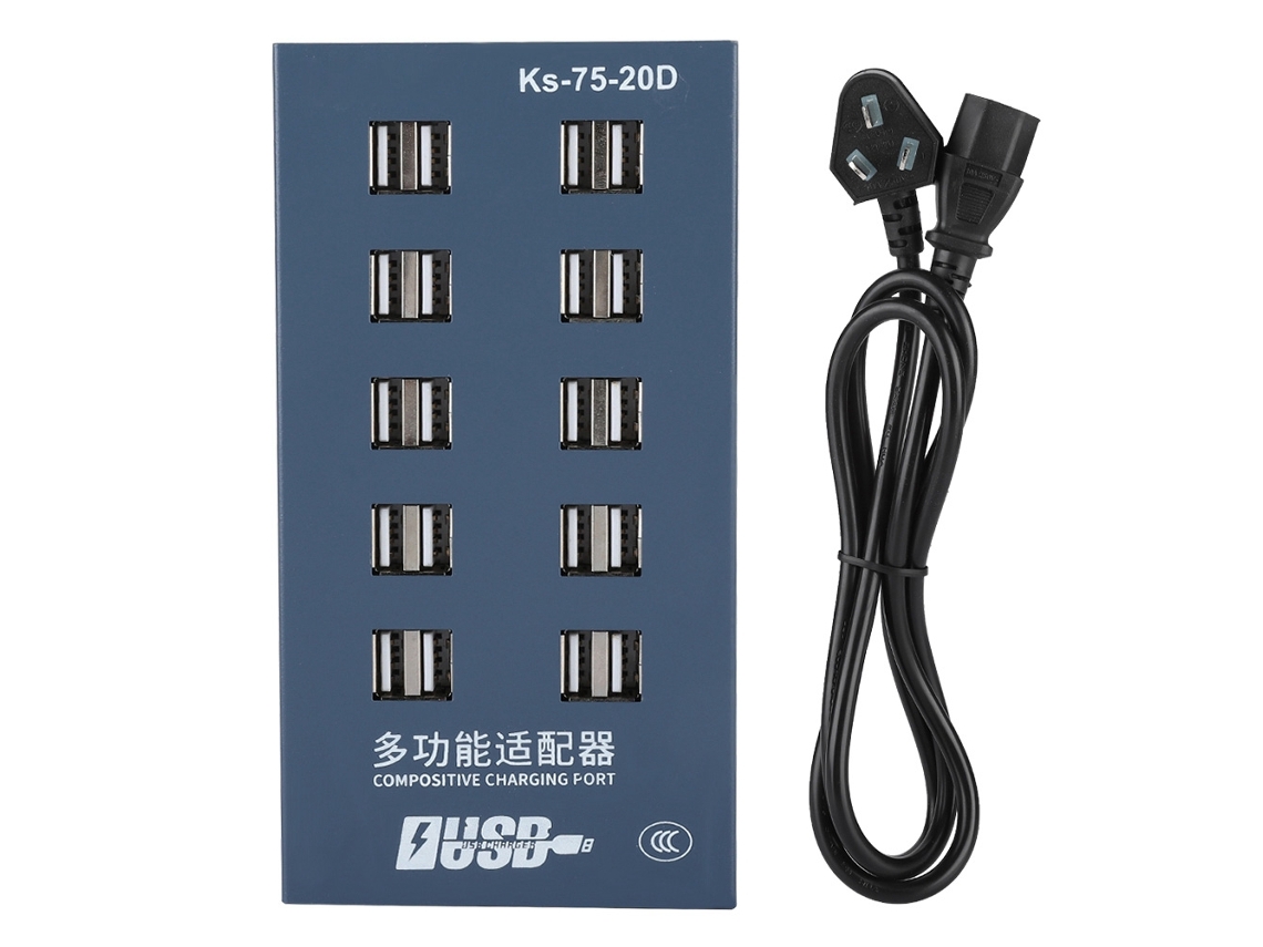 Cargador Hub Usb De 20 Puertos Para Transferencia De Datos De Alta Velocidad Y Carga Rápida