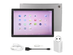 Tableta de 10 pulgadas, CPU de 8 núcleos, 6 GB/256 GB, 6000 mAh, Wi-Fi 2.4G/5G, color gris claro dorado