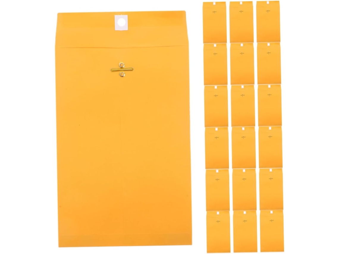 100 Piezas Sobres Kraft À Fermoir Formato Legal Para Catálogos Y Objetos Papier Épais Fermeure