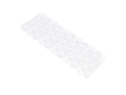 Cinta De Encaje De 17 Cm De Ancho, 10 Yardas, Buena Elasticidad, Nailon, Accesorios Para Prendas De Vestir, Color Blanco.