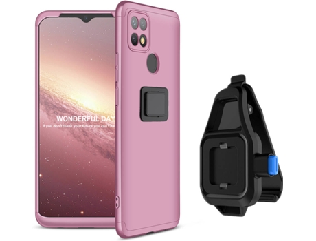 Funda Oppo A15 Slim Armor 360º con Soporte para la Cintura Rosa