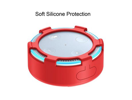 Carcasa de Silicone para Amazon echo dot 2 Rojo