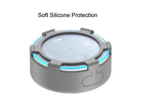 Carcasa de Silicone para Amazon echo dot 2 Gris