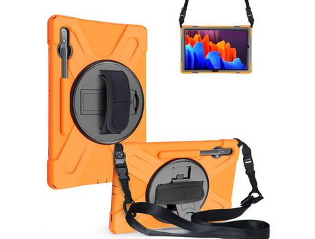 Carcasa de Silicone para Samsung Galaxy Tab s7 plus Laranja