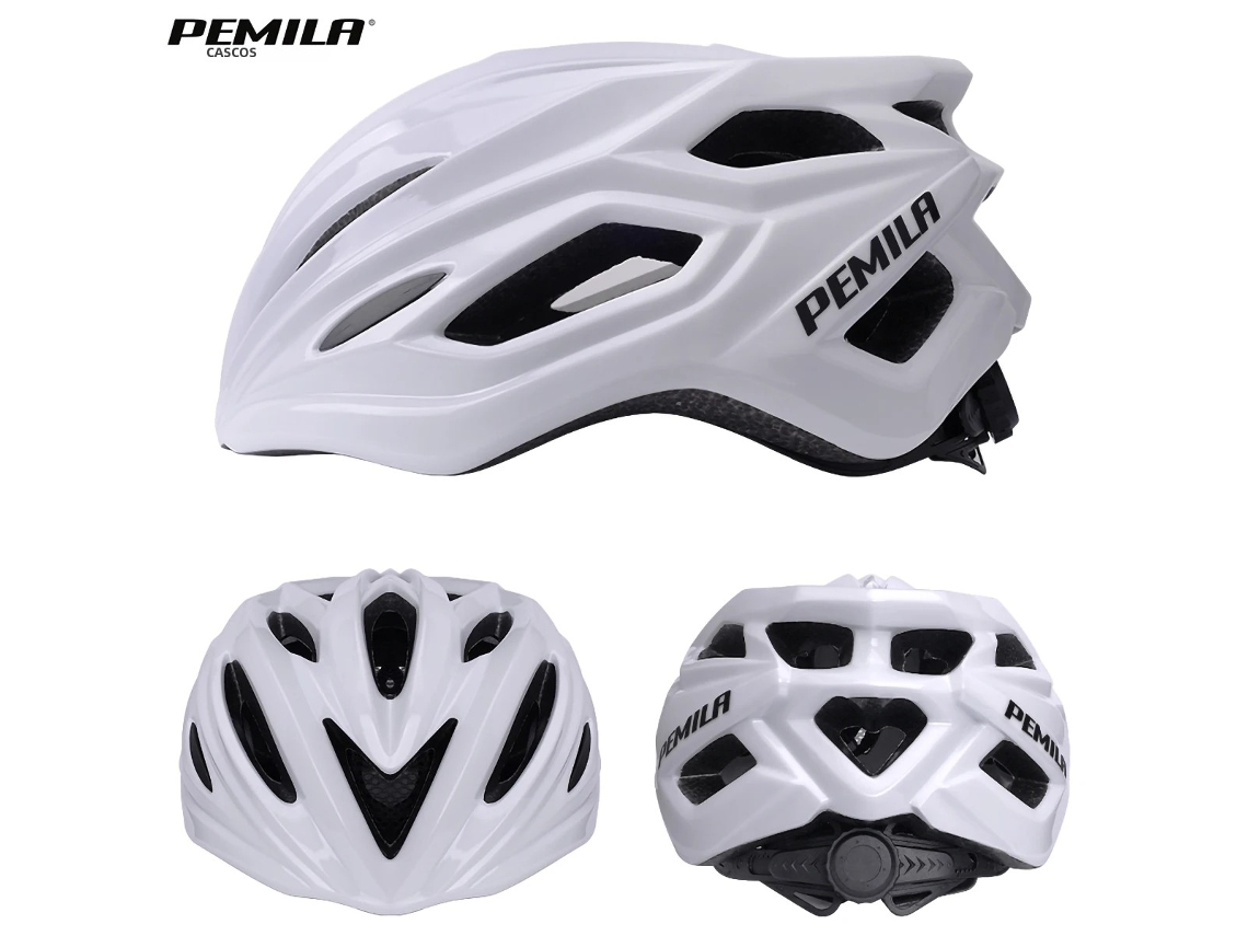 Casco de ciclismo, equipo de carreras de montaña, capa de protección de seguridad Mdug (v 135 blanco, talla L)