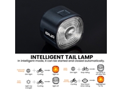 Gl09 Rgbgiyo Luz Trasera Bicicleta Rgb Sensor Freno Inteligente Resistente Agua Intermitente Advertencia Carga Usb Mtb Seguridad