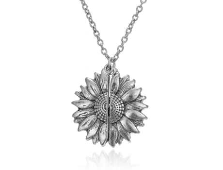 Collar creativo de girasol abierto