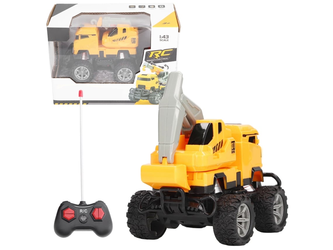 Ats-excavadora De Control Remoto Eléctrica 1:43, Vehículo De Construcción Móvil Juguete Para Niños, Excavadora Rc