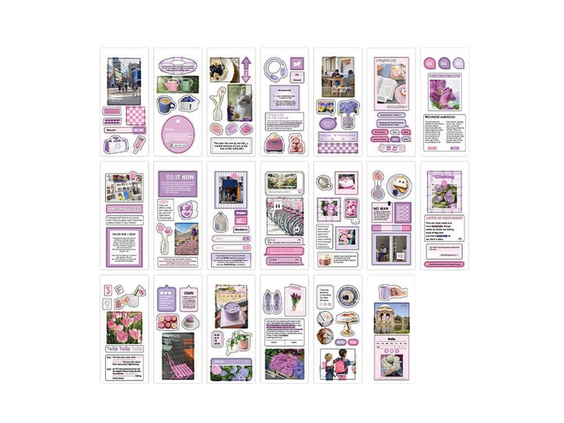 20 Pegatinas De Scrapbook, Pegatinas Decorativas Autoadhesivas Para Scrapbooking, Diarios Y Manualidades Diy