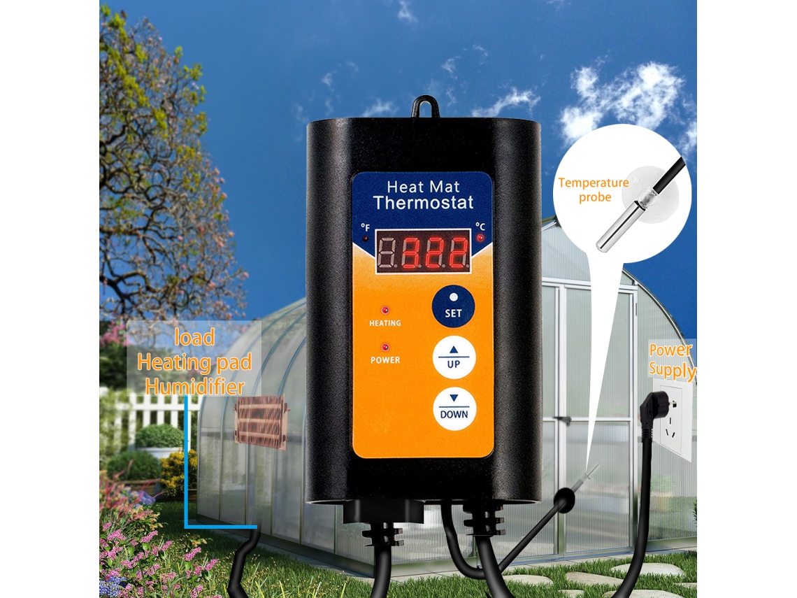 Controlador De Temperatura Digital Inteligente Para Invernadero De Plantas, Termostato Regulador De 1000 W