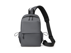 Bolso bandolera gris oscuro, de estilo casual, versátil y elegante, con gran capacidad.