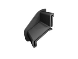 Deflector RENOPLAST de pared para perfil de alero K40 Grafito Derecha Izquierda Acabado de terrazas Suelos de resina