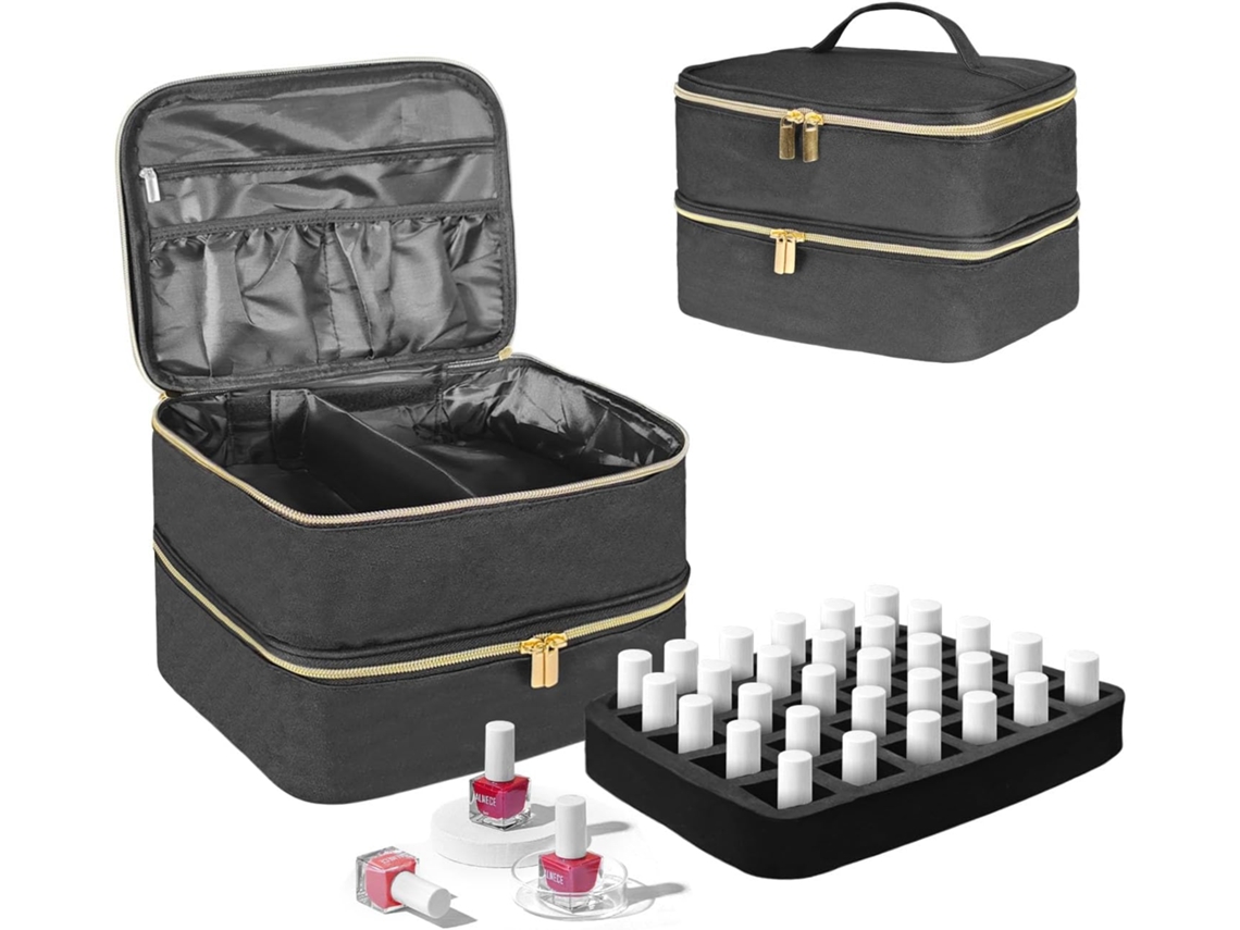 Bolsa de Armazenamento Polonesa de Unha Dupla, Preto ZYBLSSBB