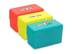 2026-caja Organizadora De Tarjetas Índice, 300 Tarjetas, 3 Paquetes, Plástico Resistente, Cierre Seguro