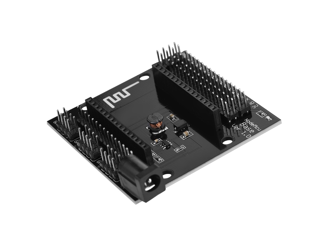 Placa De Desarrollo Wi-fi Esp8266 Negra Con Puerto Serie Inalámbrico Y Fuente De Alimentación