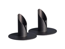 2026-2 Portavasos De Metal Negro Para Velas De 3/4 Pulgada O Led Decoración Para Fiesta Cumpleaños Cena