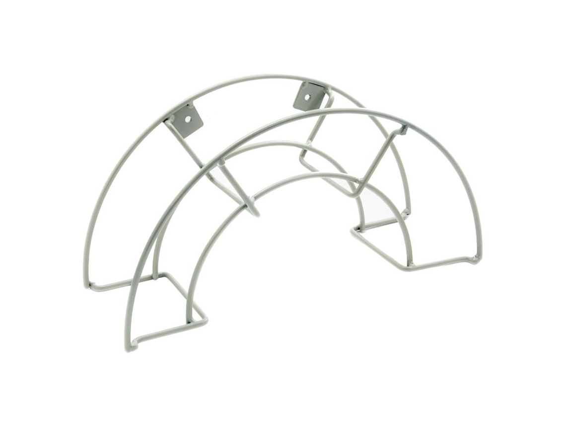 Soporte manguera pared metalica 1/2 luna color gris