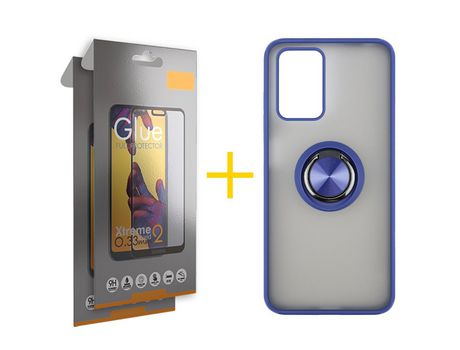 Kit Carcasa + 2 Protectores de Pantalla para Xiaomi Redmi 10 2022 SKYHE Azul