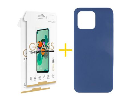 Kit Carcasa + 2 Protectores de Pantalla para Xiaomi Redmi 10 2022 SKYHE Azul