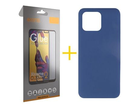 Kit Carcasa + Protector de Pantalla para Xiaomi Redmi 10 2022 ACCETEL Azul