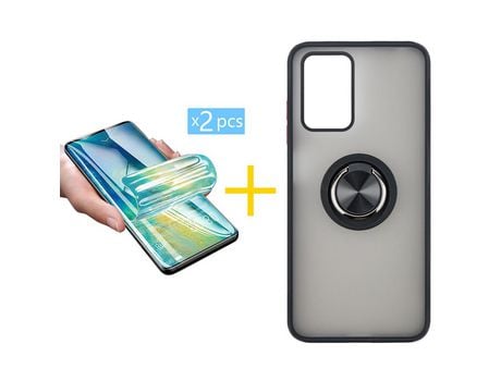 Kit Carcasa + 2 Protectores de Pantalla para Xiaomi Redmi 10 2022 SKYHE Negro