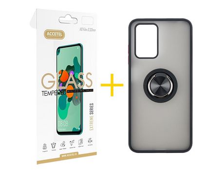 Kit Carcasa + Protector de Pantalla para Xiaomi Redmi 10 2022 ACCETEL Negro