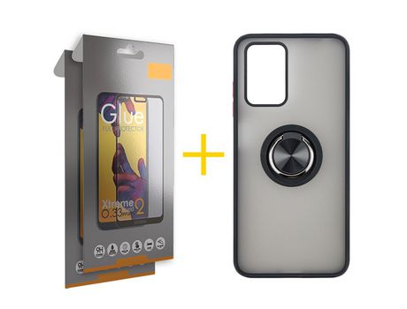 Kit Carcasa + 2 Protectores de Pantalla para Xiaomi Redmi 10 2022 SKYHE Negro