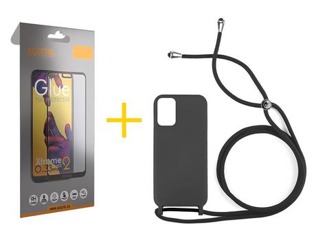 Kit Carcasa + Protector de Pantalla para Xiaomi Redmi 10 2022 ACCETEL Negro