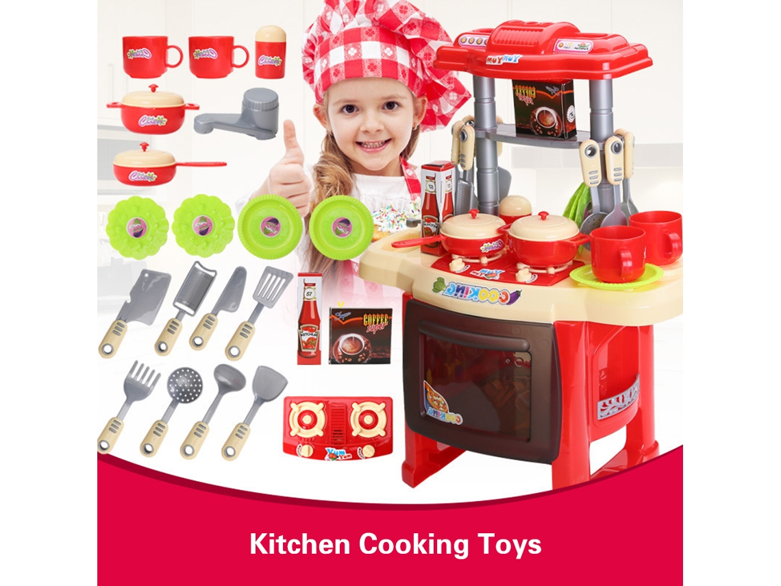 Juego De Cocina De Juguete Eléctrico Con Luz Y Sonido Para Niños - Utensilios De Cocina Portátiles