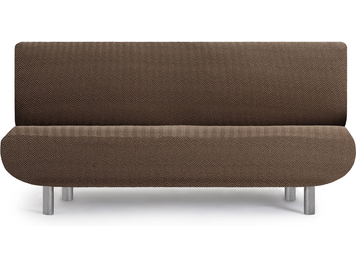 Funda de Sofá Clic Clac 3 Plazas EYSA Premium Jaz Tejido Multielástico (230 x 160 x 100 cm - Poliéster y Algodón - Marrón)