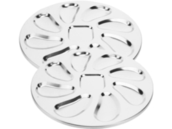 Bandejas Para Ostras, Bandeja Multifuncional Para Servir, Prateada, Conjunto Com 2, Aço
