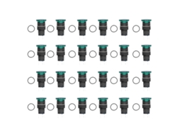 Botón De Presión De Cabeza De Hongo Auto-bloqueante Con Luz Verde 25 Piezas Bemla1611mdsg Ca Cc24v 16mm
