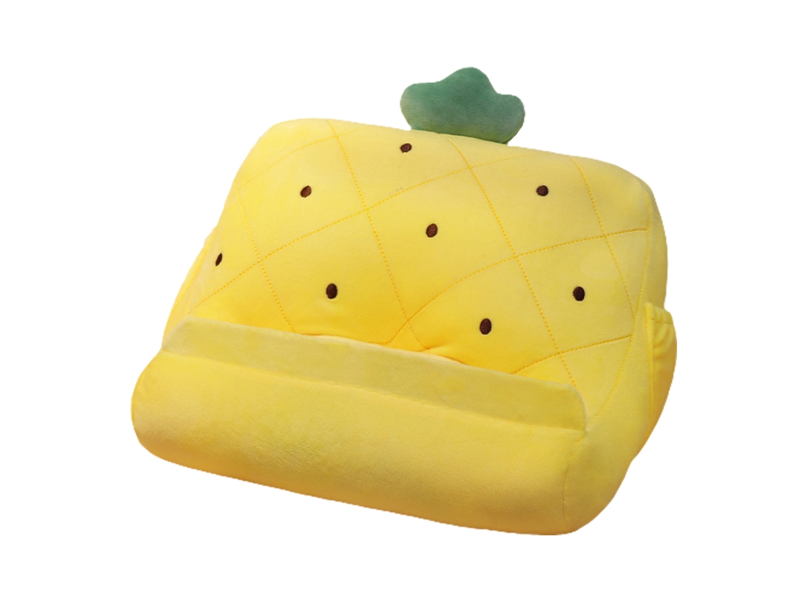 Soporte Triangular Portátil Para Tabletas Con Forma De Fruta, Almohada De Felpa Suave Para Cumpleaños, Navidad Y Festivales - Piña