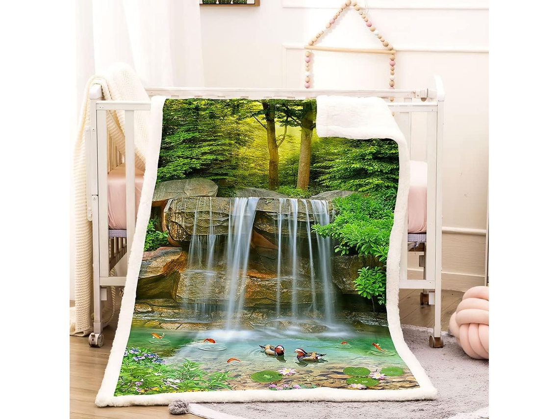 Adultos Niños Estampado Cama Microfibra Color 130x150cm