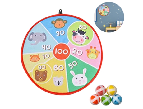 juego de juguetes de dardos para niños, juegos y actividades deportivas para interiores y exteriores, juego de tablero de dardos seguro con 5 bol J...