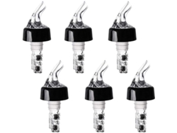 6 Unidades De Vertedor Automático Medido Para Botellas, Vertedor De Licor Preciso De 1oz, Blanco