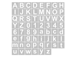 62 Plantillas Reutilizables De Letras Y Números De 3/4/5 Pulgadas De Pet Para Pintar Y Decorar El Hogar.