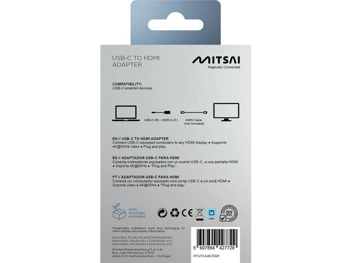 Cable Adaptador MITSAI USB-C a HDMI (Outlet Grado A)
