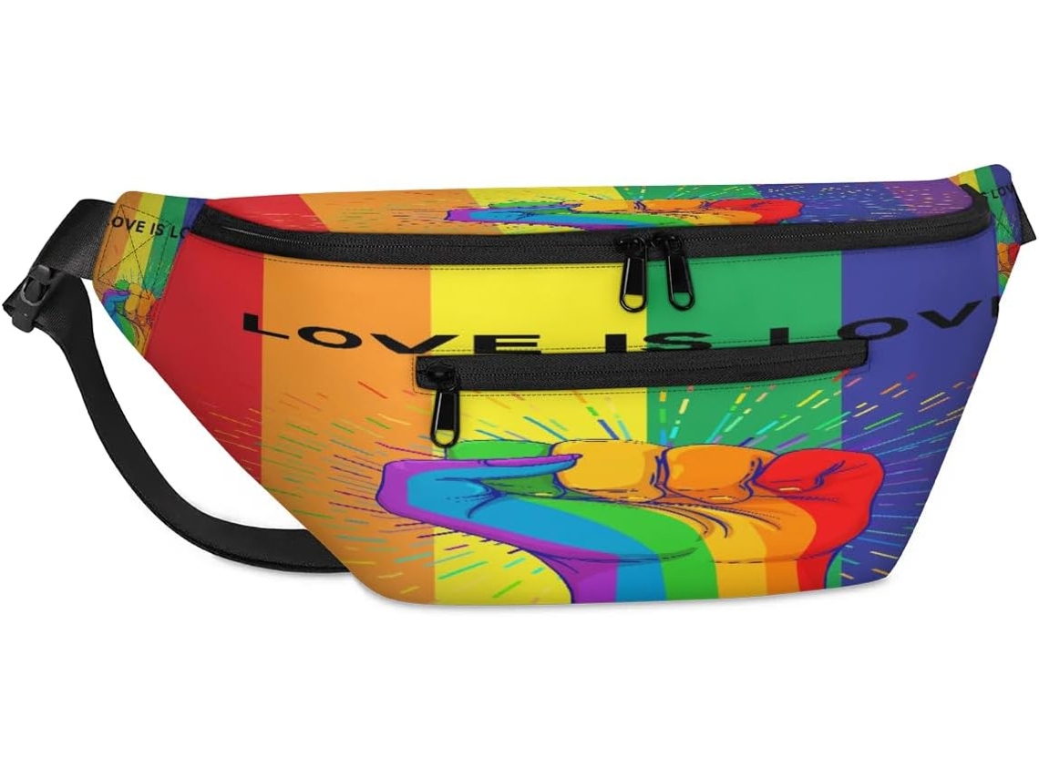 Bolso Bandolera Unisex Tropicallife Love Rainbow Gay Pride Para Hombres Mujeres Gran Capacidad Informal Via