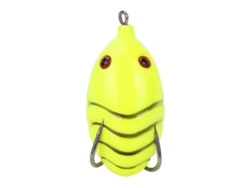 Señuelo Suave De Silicona Con Forma De Rana Realista, Anzuelo Doble Para Pesca De Caballa, Color Amarillo
