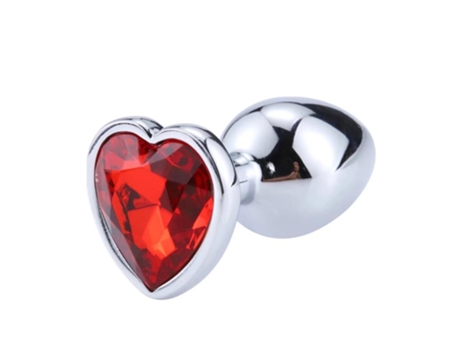Plug Anal AFTERDARK Con Piedra En Corazón Rojo (Alumínio - Tamaño S)