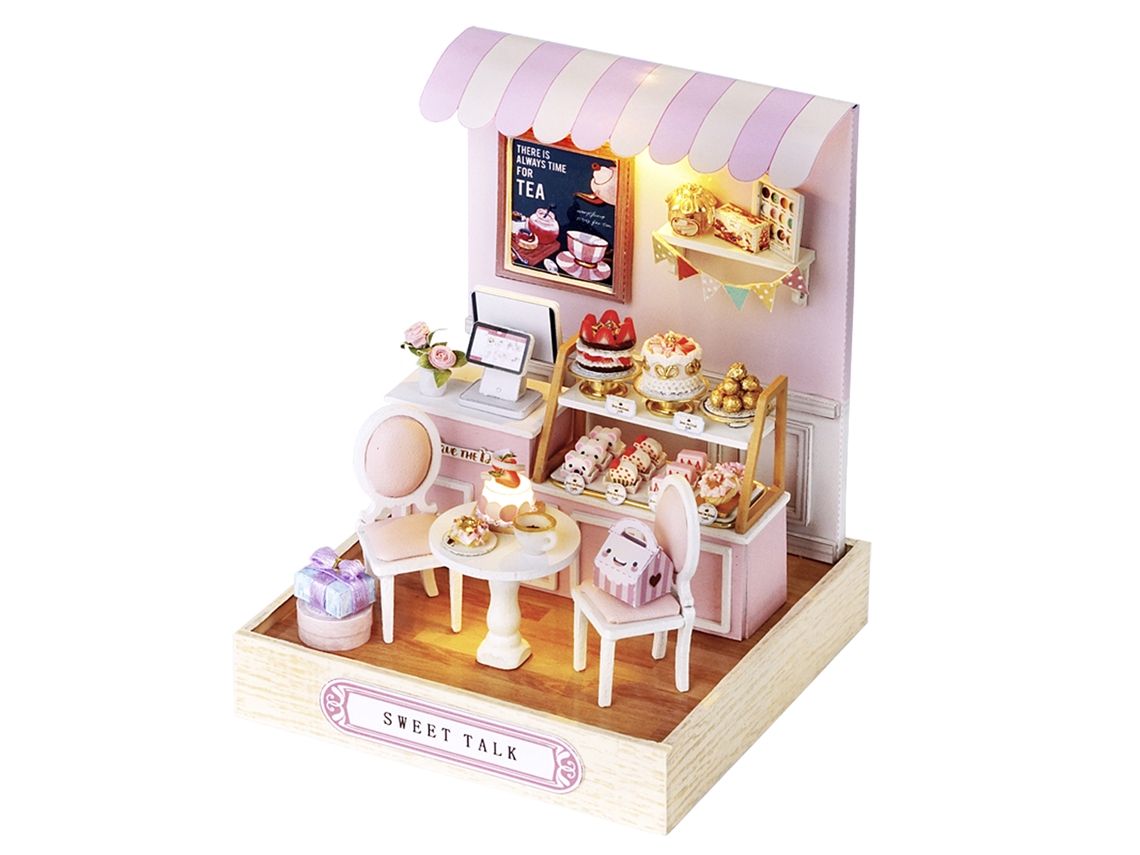 Serie Happy Corner, Modelo 3d Sweet Dialogue, Con Luz Led, Dimensiones 9x9x12 Cm